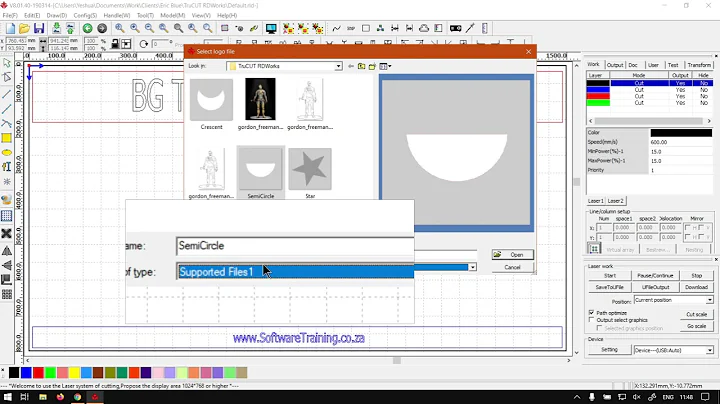 TruCUT RDWorks Importing the Traceable Background Image (Part 2) Tracing Images Mini-Series