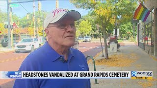 ‘A real mess’: Police investigate destruction at Grand Rapids cemetery