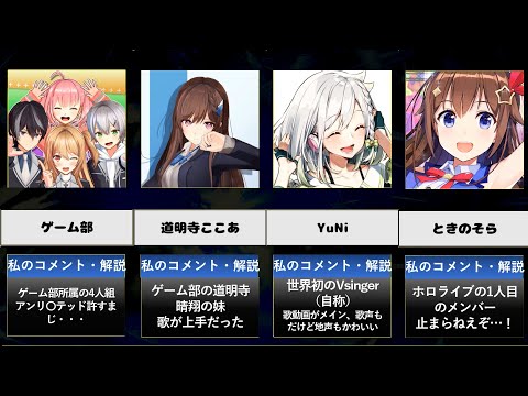 Vtuber老人会【比較】【ランキング】【雑学】