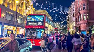 London Evening Walk 🇬🇧 Oxford Street Christmas Lights Preparations 2026 | 4K HDR