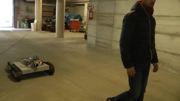 A constrained control for Kinect-based human-following robot - Experimental result