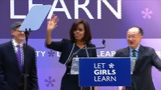 Michelle Obama stresses the importance of girls' education