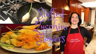 Fried zucchini flowers italian recipe | How to make Stuffed Zucchini Flowers