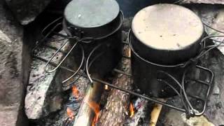 Cooking on Purcell Grill: Boreal Spring Solo Canoe Trip 2012, Part 3