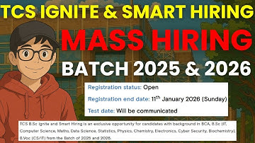 TCS B.Sc Ignite & Smart Hiring 2026 | Job for B.Sc, BCA, B.Voc | Non-Engineering Students Apply Now!