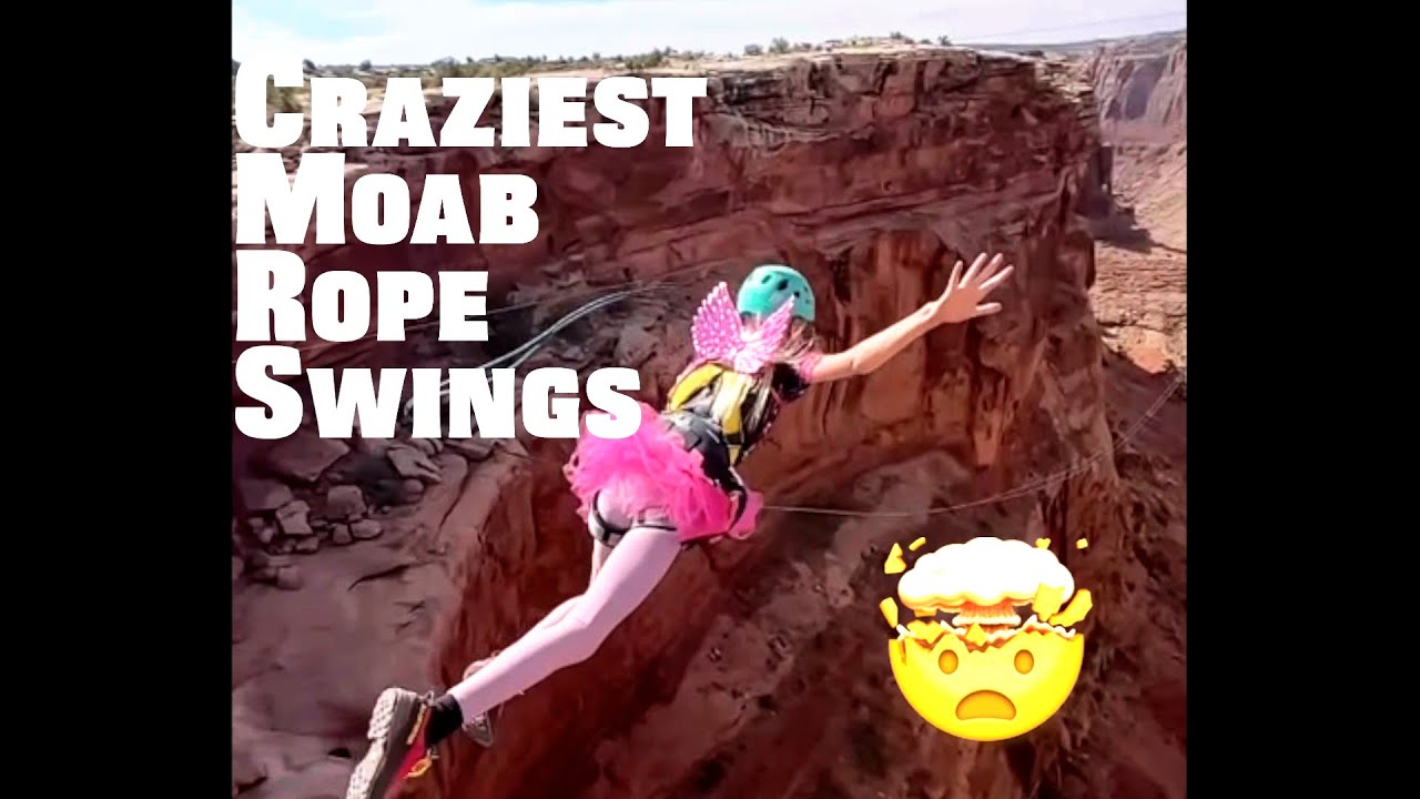 CRAZIEST Moab Rope Swing Jumps Ever! You Won't Believe! YouTube