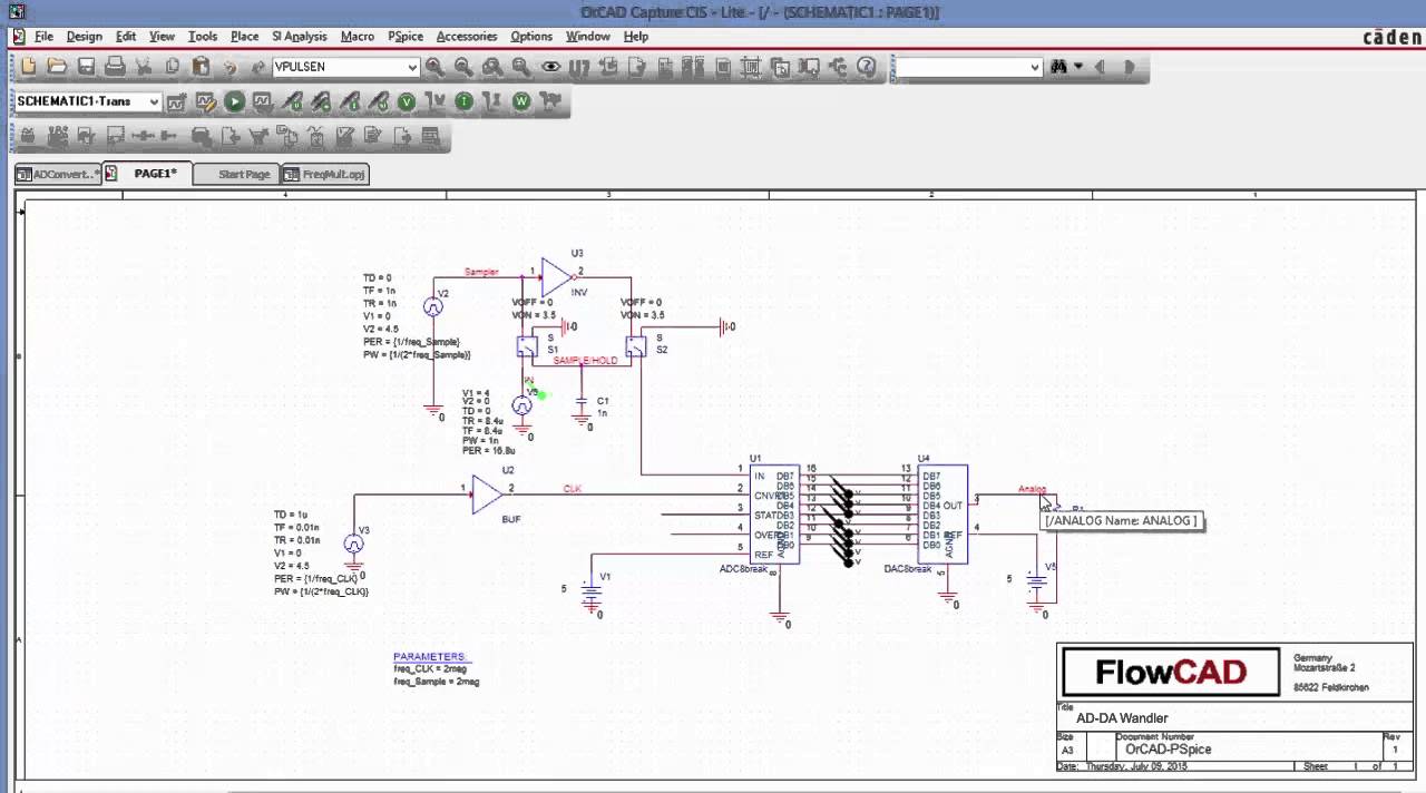 Analog Digital Digital Analog Wandler Mit Unterschiedlicher Sample Frequenz Youtube