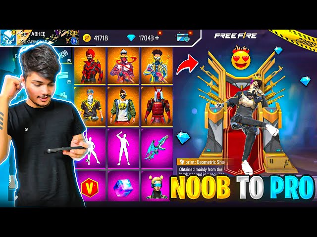 Free Fire Noob POOR🤮Id To Pro RICH Id😍 In 10Mins Bought All Items From New Event -Garena Free Fire class=