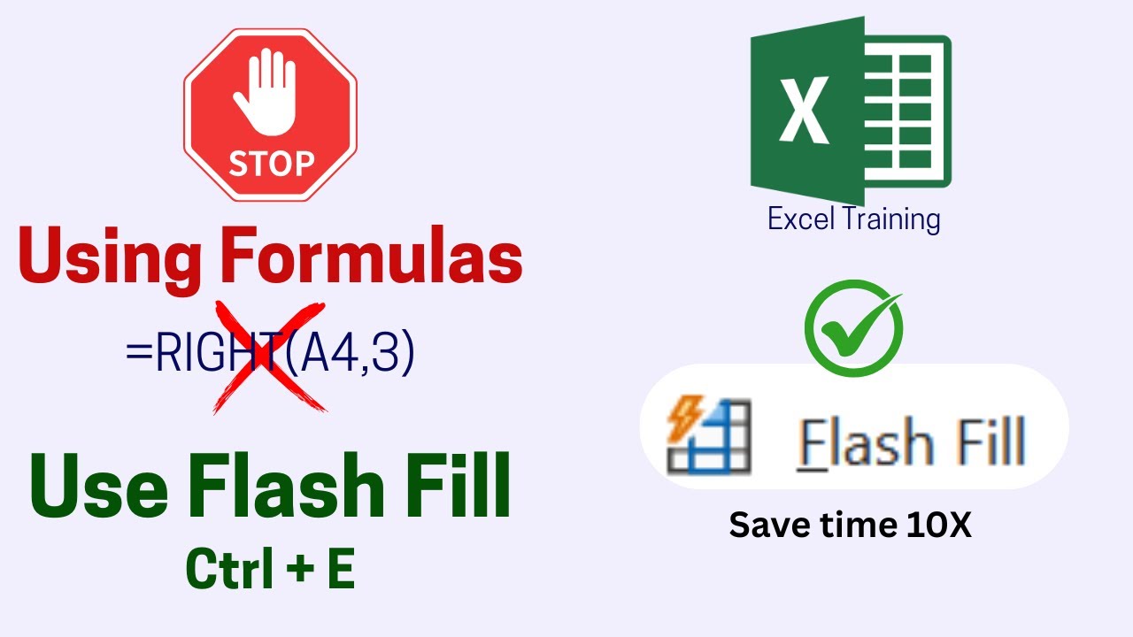 Stop!! Using Formulas in Excel | Use Flash Fill - YouTube