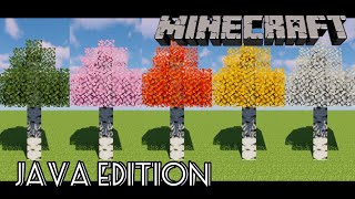 How to Pink, Red, Yellow, White, or Custom Birch Leaves Colours in Minecraft Java Edition