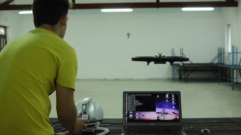 Quadcopter AR.Drone 1.0 control by haptic interface Novint FALCON