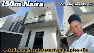 House for Sale in Lekki Lagos Nigeria: Inside 150m Naira 4 Bed Semi-detached Duplex + Bq. #housetour
