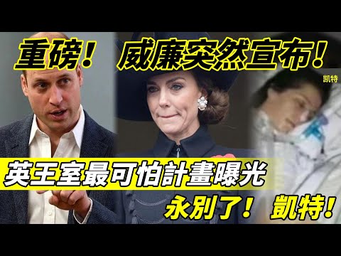 永別了，凱特！ 威廉突然宣布，轟動全球！ 英王室最可怕計畫曝光，凱特失蹤是一場精心策劃陰謀，簡直是喪心病狂！【三言两娱】#凱特#威廉