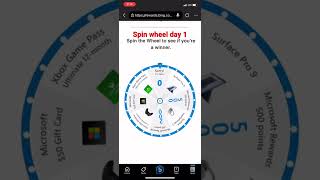 Microsoft rewards spin wheel #microsoft #microsoftrewards #wheelspins #wheelspin screenshot 2