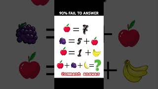 90% Fail To Answer 🧠💡​⁠ #shorts #iq #iqtest #mathsproblems #emojichallenge #mathspuzzle