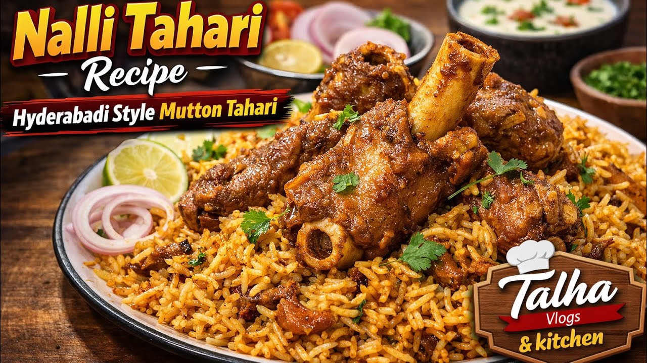 Authentic Nalli Tahari Recipe | Hyderabadi Style Mutton Tahari