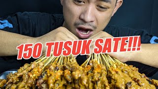 CHALLENGE SEHARI JADI TANBOYKUN‼️MUKBANG150 TUSUK SATE AYAM CABE!!MAU MUNTAH!!