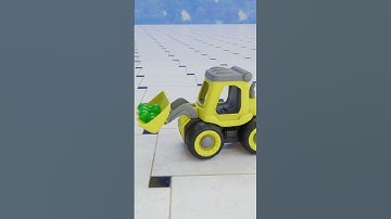 3D Asmr MARBLE RUN with excavator #shorts #marblerun #marblerace #blender #animation #asmr