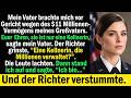Mein Vater nannte mich vor Gericht „nur eine Kellnerin“ — bis ich meine wahre Identität enthüllte.