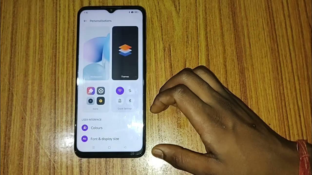 Realme C35 font size settings me, How to change font size in realme