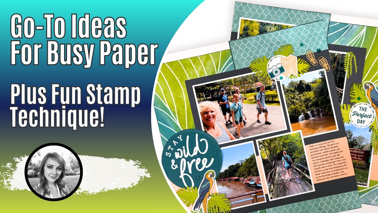 Scrapbooking Busy Pattern Paper Tips Painted Illusions Stampin' Up!