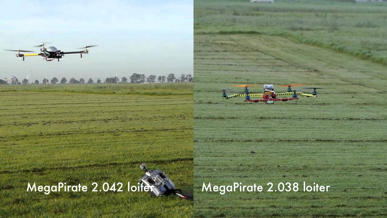 MegaPirate 2.042 versus MegaPirate 2.038 loiter demo