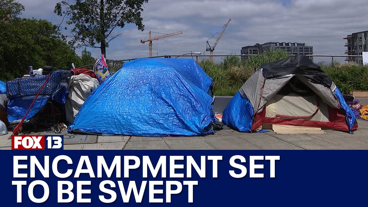 Unhoused encampment along busy Seattle thoroughfare faces imminent sweep | FOX 13 Seattle