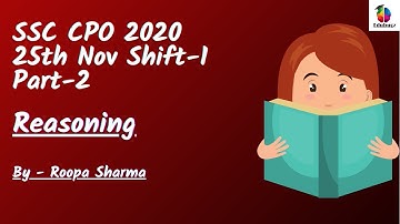 SSC CPO 2020 | 25th November Shift-1 | Part-2 by Roopa Sharma