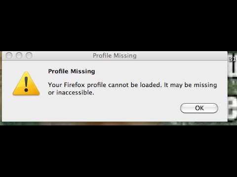 Firefox profile cannot