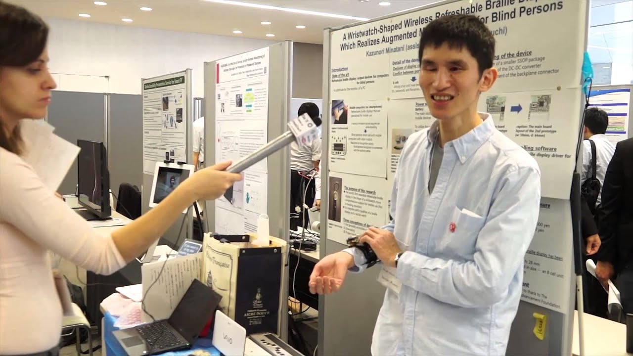 A Wristwatch-Shaped Wireless Refreshable Braille Display Which Realizes ...