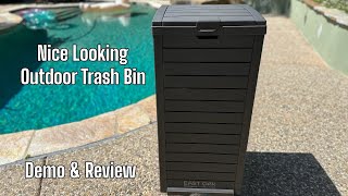 East Oak Outdoor Garbage Bin Is Must-have For Decks And Patios!