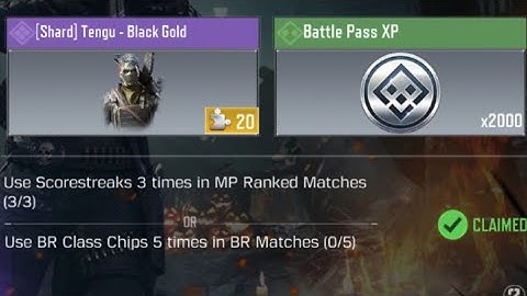 Call Of Duty Mobile Use Scorestreaks 3 times in MP Ranked Matches Task Complete