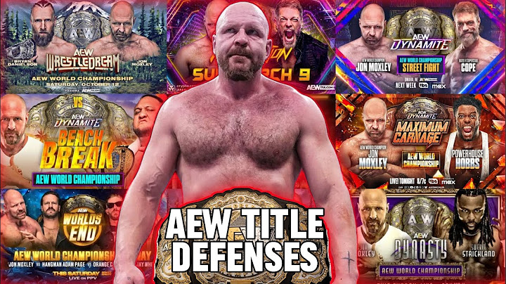 Every Jon Moxley AEW World Title Defenses