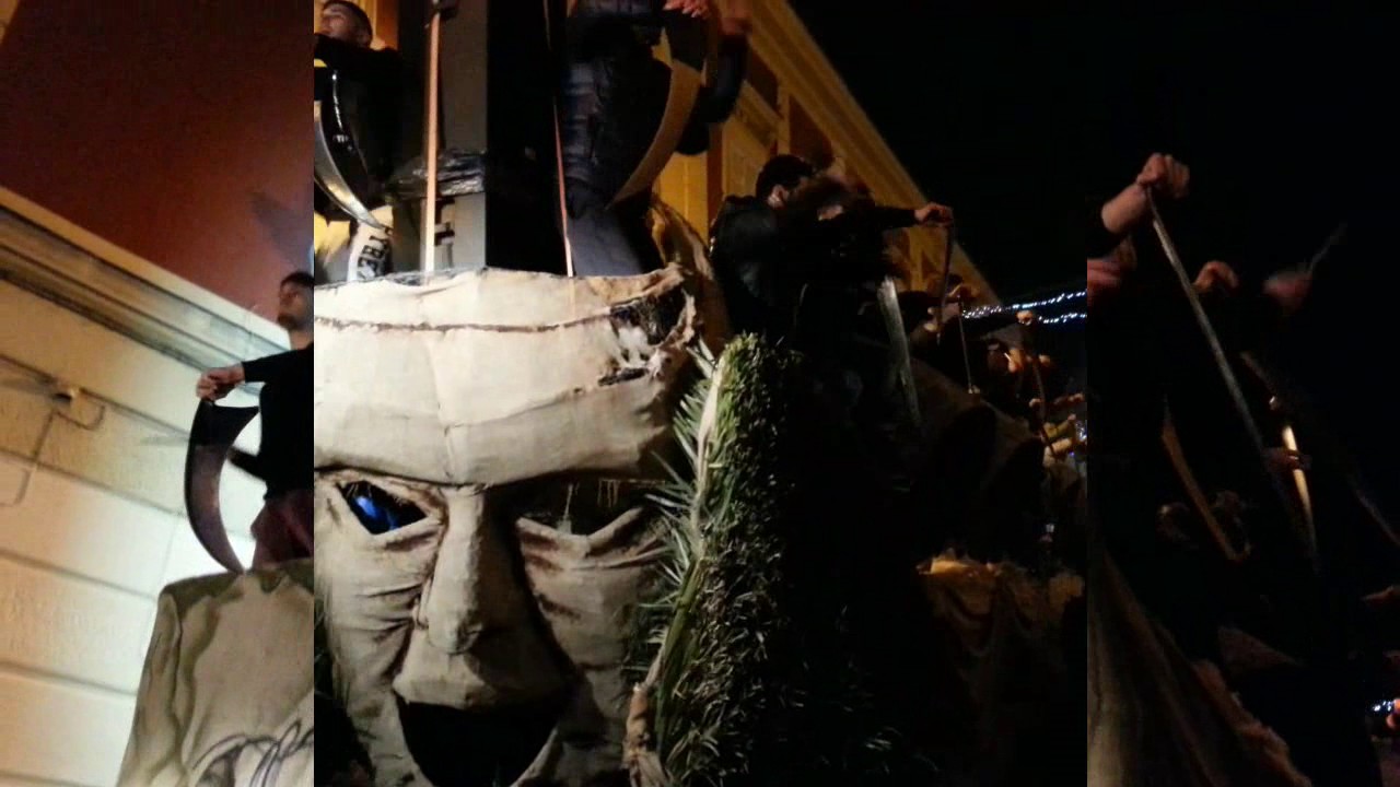 L'esibizione sulla Chiesa - Festa di Sant'Antuono 2017 a Macerata Campania