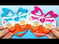 4 ASMR Kinder Joy Surprises Saint Valentine's Day Oddly Satisfying Video