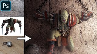 Orc Prisoner | Photoshop 2021 Composition Fantasy Art Tutorial