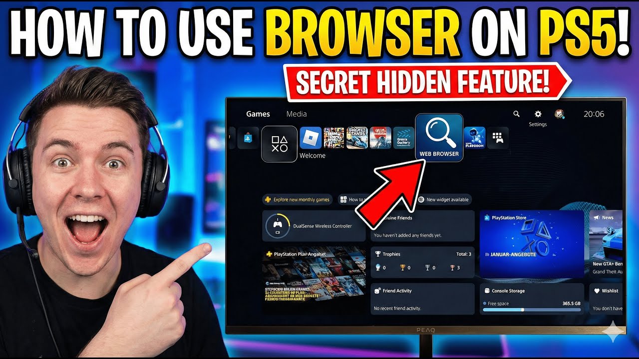 How to Use Web Browser on PS5 FULL Guide - YouTube