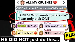 He Added All 5 Crushes To One Chat