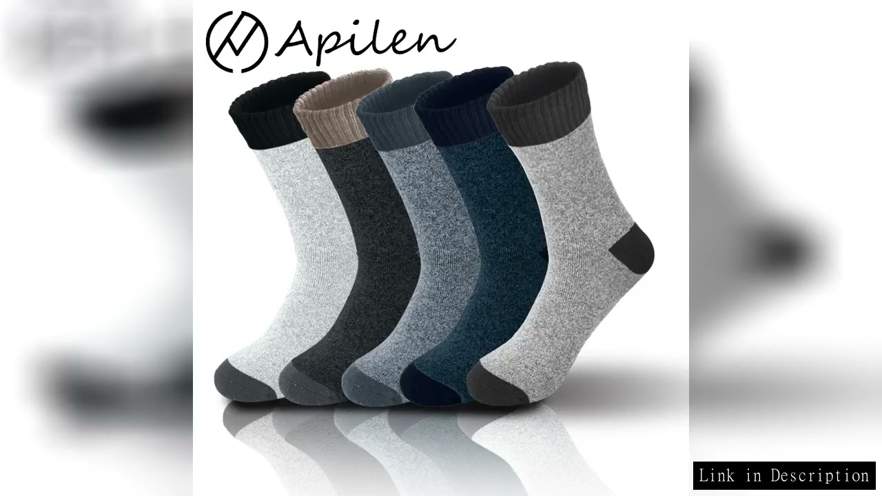 APILEN 5 Pairs Winter Men Socks Business New Classical Thermal Warm Thickened Retro Snow Casual Sock