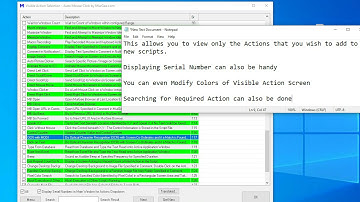 Modify Visible Actions for new Script in Auto Mouse Click by MurGee com