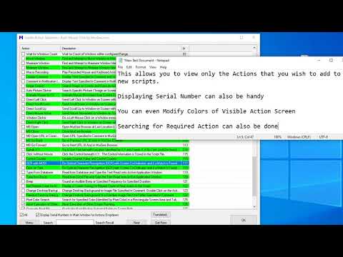 Modify Visible Actions for new Script in Auto Mouse Click by MurGee com