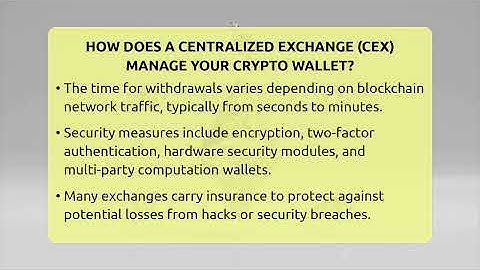 How Does A Centralized Exchange (CEX) Manage Your Crypto Wallet? - CryptoBasics360.com
