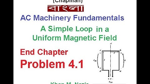 Rotating Loop || Uniform Magnetic Field || End Ch Problem 4.1 || AC Machinery || EM Ch-4 (Bangla)