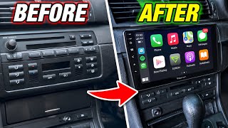 BMW E46 Wireless CarPlay Installation! Eonon E46X7A Review + Reverse Camera (2003)