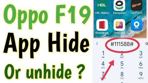 Oppo f19 Hide Apps ! how to hide apps in oppo f19  new launch