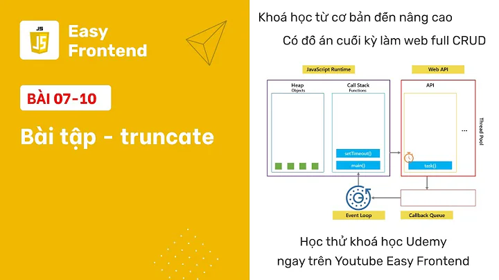 Javascript: 07-10 Bài tập truncate