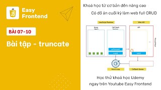 Javascript: 07-10 Bài tập truncate