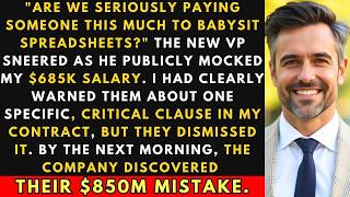 The New VP Mocked My $685K Salary — One Contract Clause Cost Them $850 Million | Corporate Revenge