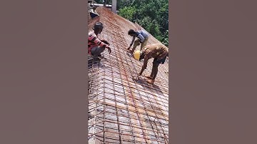 Slope slab reinforcement work #civilengineering #slab #reinforcement  #youtubeshorts #youtube