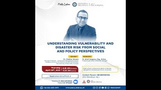 PULE#9 : UNDERSTANDING VULNERABILITY AND DISASTER RISK FROM SOCIAL AND POLICY PRESPECTIVES